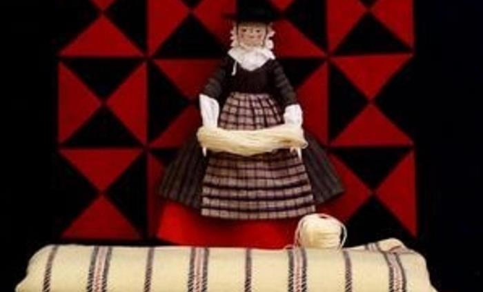 Welsh Flannel quilt, with a traditional indigo stripe Carthen and Turkey Red Cotton Quilt .
Quilting has always been popular subject for classes and